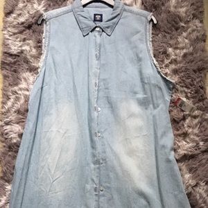 Vintage denim tunic top